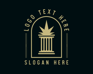 Weed Column Marijuana  logo