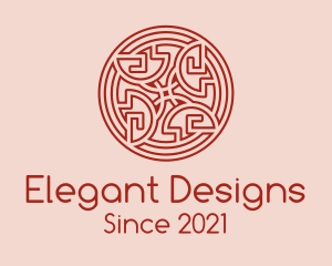 Red Geometric Centerpiece logo design