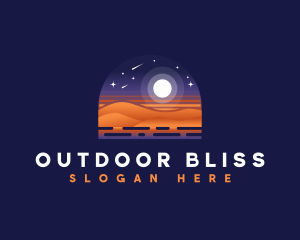 Hiking Desert Adventure logo design