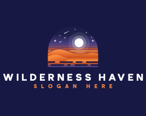 Hiking Desert Adventure logo design