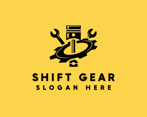 Piston Gear Repair logo design