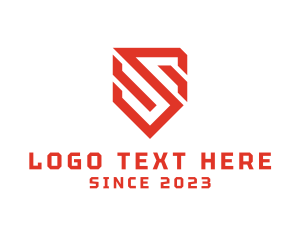Modern Geometric Shield Letter S logo