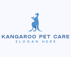 Wild Kangaroo Animal logo