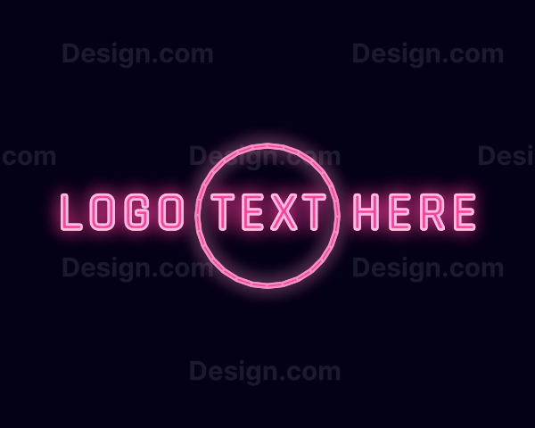 Neon Sign Circle Logo