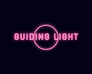 Neon Sign Circle logo design