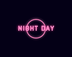 Neon Sign Circle logo design