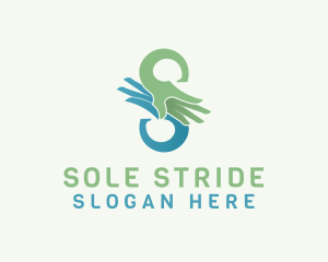 Hand Therapy Letter S logo design