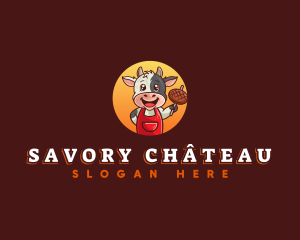 Cow Beef Steak logo design