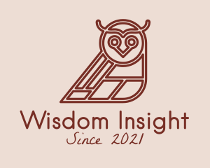 Brown Aviary Owl logo design