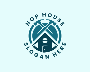 Carpentry House Renovation logo design