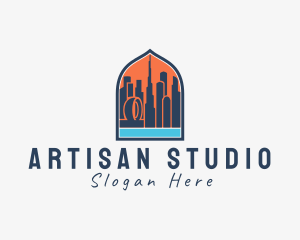 Dubai City Window Scene logo design