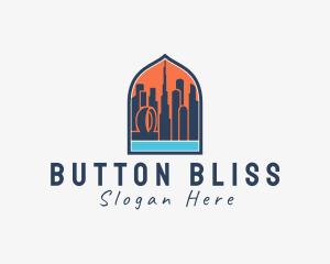 Dubai City Window Scene logo design