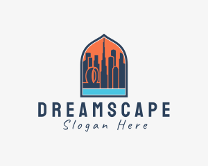 Dubai City Window Scene logo design