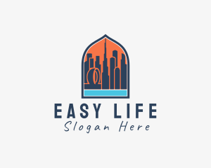 Dubai City Window Scene logo design