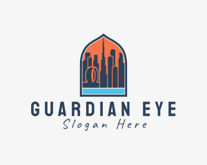 Dubai City Window Scene logo design