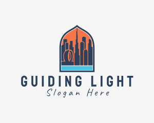 Dubai City Window Scene logo design