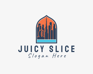 Dubai City Window Scene logo design