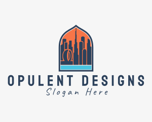 Dubai City Window Scene logo design