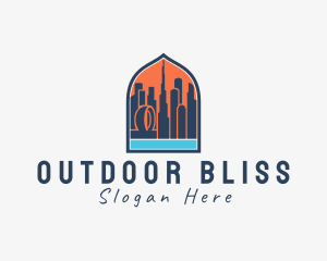 Dubai City Window Scene logo design