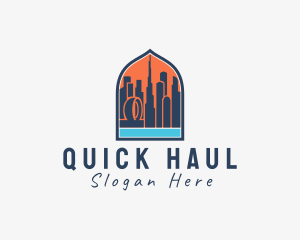 Dubai City Window Scene logo design