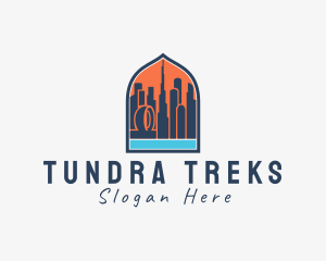 Dubai City Window Scene logo design