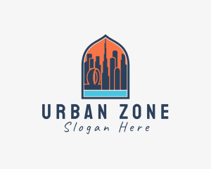 Dubai City Window Scene logo design