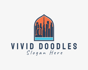 Dubai City Window Scene logo design