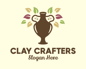 Clay Flower Vase logo design