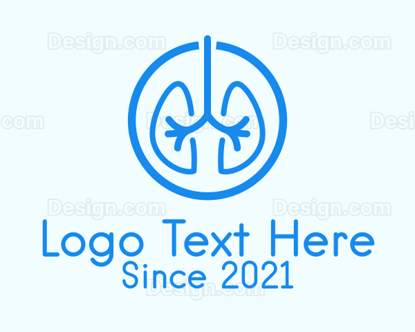 Blue Lung Organ Logo
