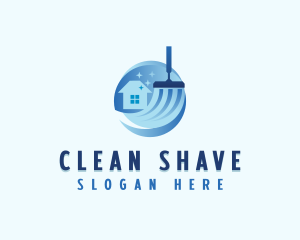 Housekeeper Cleaning Squeegee logo design