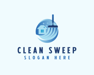 Housekeeper Cleaning Squeegee logo design