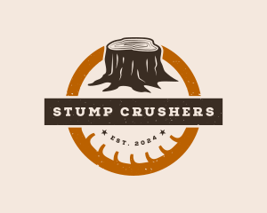 Tree Stump Lumberjack Logging logo