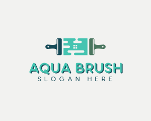 Home Maintenance Paint Brush logo design