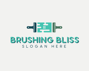 Home Maintenance Paint Brush logo design