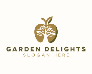 Garden Apple Tree  logo design