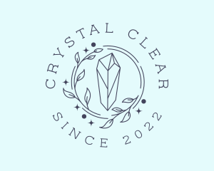 Leaf Crystal Jewelry logo design