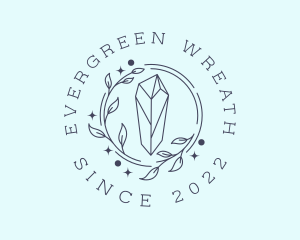 Leaf Crystal Jewelry logo design