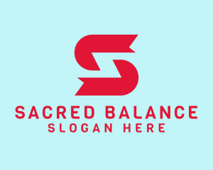 Red Tech Letter S  logo design