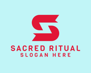 Red Tech Letter S  logo design