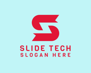 Red Tech Letter S  logo design