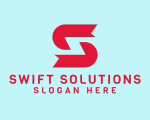 Red Tech Letter S  logo design