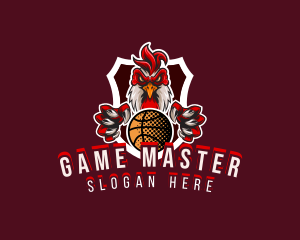 Basketball Player Rooster logo