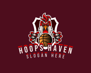 Basketball Player Rooster logo design