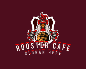 Basketball Player Rooster logo