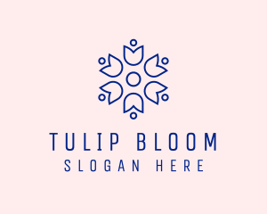 Simple Floral Tulip logo design