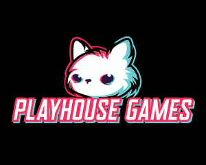 Glitch Gaming Cat logo design