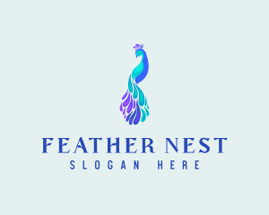 Avian Peacock Bird logo