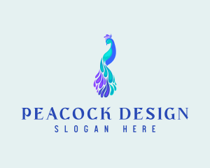 Avian Peacock Bird logo