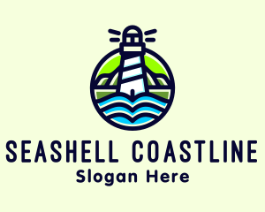 Coastal Sea Lighthouse logo design