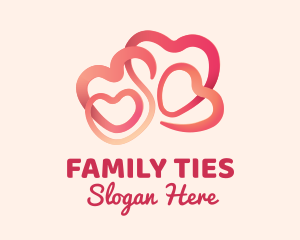 Heart Loop Family Love logo design